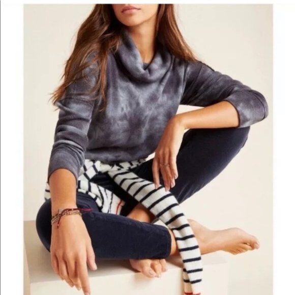 Anthropologie Maeve Tie dye Ainsley Cowl Neck Thermel Top Size XS - Picture 1 of 10